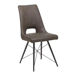 Stuhl In Grau  Webstoff 