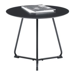 Couchtisch Mica Schwarz Metall, Holzwerkstoff 55/55/46 cm 
