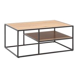 Couchtisch Kenny Eichefarben/schwarz Metall, Holzwerkstoff 90/60/38 cm 