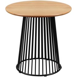 Couchtisch Nica Schwarz/eichefarben Holz, Metall 55/55/55 cm 