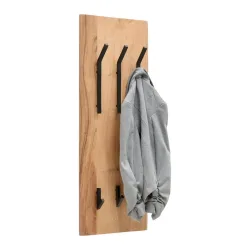 Wandgarderobe Rivera 6 Schwarz/akaziefarben