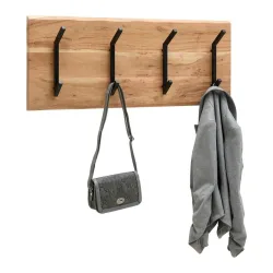 Wandgarderobe Rivera 4 Schwarz/akaziefarben