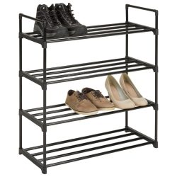 Schuhregal In Schwarz 65/82/30 cm 