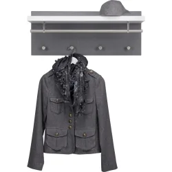 Wandgarderobe Anthrazit/edelstahlfarben