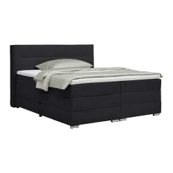 Boxspringbett Papilon Schwarz Ca. 160x200cm 160/200 cm Schwarz 