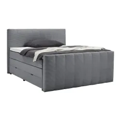 Boxspringbett Malaga Dunkelgrau Ca. 180x200cm 180/200 cm Dunkelgrau 