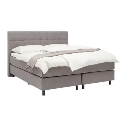 Boxspringbett Primo Dunkelgrau Ca. 180x200cm 180/200 cm Dunkelgrau 