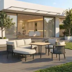 Dining-loungeset Lissa 5-teilig 