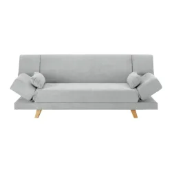 Schlafsofa Funky Hellgrau Webstoff Hellgrau Textil 
