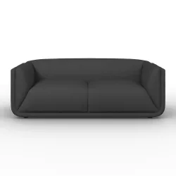 Sofa Hevi Samt Dunkelgrau Holz, Textil Dunkelgrau 