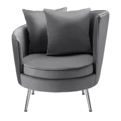Relaxsessel, Dunkelgrau, Cherie Metall, Textil Dunkelgrau 