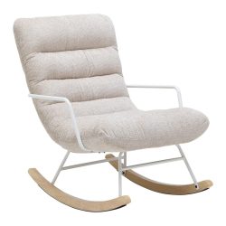 Schaukelstuhl Swingo Creme Chenille Creme 