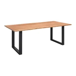 Esstisch Holz, Massiv ''malmo''ca.200x100 Cm, Akazie Holz, Metall 