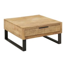 Couchtisch Everest In Naturfarben/schwarz Holz, Metall 80/80/40 cm 