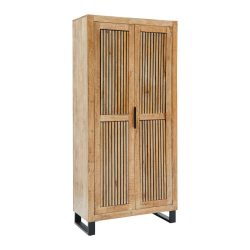 Garderobenschrank Everest Naturfarben/schwarz 88/187/40 cm 