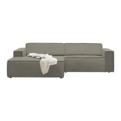 Wohnlandschaft Loft Graubraun Cord Graubraun 