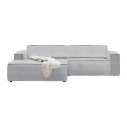 Wohnlandschaft Loft Grau Cord Grau 
