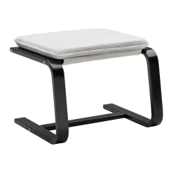Hocker Manu Ii In Creme/schwarz Creme, Schwarz Holz, Textil 