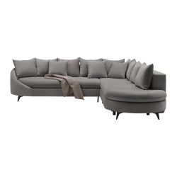 Ecksofa Axel Graphitfarben Chenille Graphitfarben 