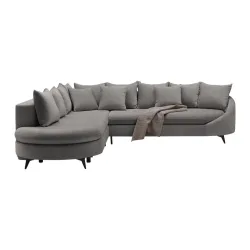 Ecksofa Axel Graphitfarben Chenille Graphitfarben 