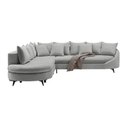 Ecksofa Axel Hellgrau Hellgrau 