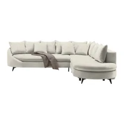Ecksofa Axel Beige Beige 