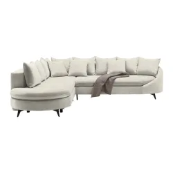 Ecksofa Axel Beige Beige 