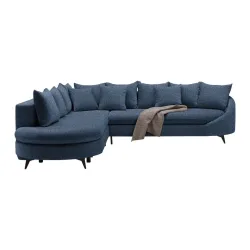 Ecksofa Axel Dunkelblau Dunkelblau 