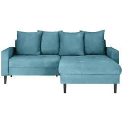 Ecksofa Boston Blau Blau 
