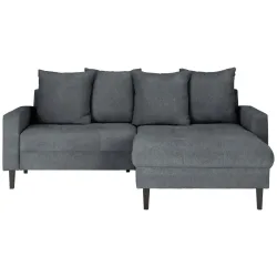 Ecksofa Boston Blaugrau Blaugrau 