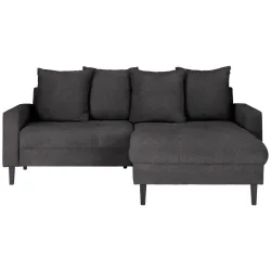 Ecksofa Boston Dunkelgrau Dunkelgrau 