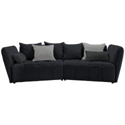 Boxspringsofa Sofi Dunkelgrau Dunkelgrau Textil 