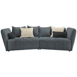 Boxspringsofa Sofi Grau Grau Textil 