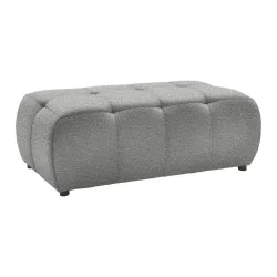 Hocker Sofi Hellgrau Hellgrau Textil 