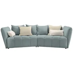 Boxspringsofa Sofi Hellblau Hellblau Textil 