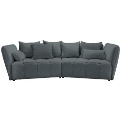 Boxspringsofa Sofi Grau Grau Textil 