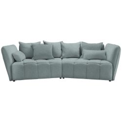 Boxspringsofa Sofi Hellblau Hellblau Textil 