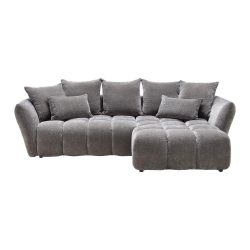 Ecksofa Cammellio Grau Chenille Grau 