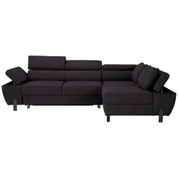 Ecksofa Molina Mini Molina Mini Schwarz Webstoff Schwarz 