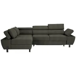 Ecksofa In Grün Webstoff Dunkelgrün 