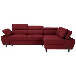 Ecksofa Molina Mini Weinrot Webstoff Weinrot 