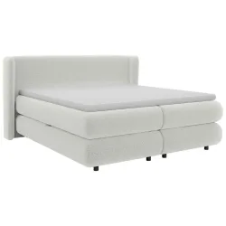 Boxspringbett Elodie Weiss Ca. 180x200cm 180/200 cm Grauweiss 