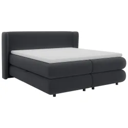 Boxspringbett Elodie Anthrazit Ca. 160x200cm 160/200 cm Anthrazit 