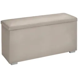 Truhenbank In Beige  Webstoff 