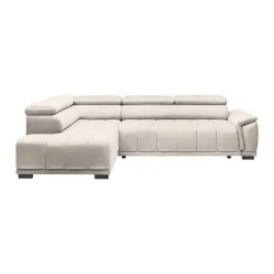 Ecksofa Gremoi Links Perlmutt Chenille, Webstoff Perlmutt 