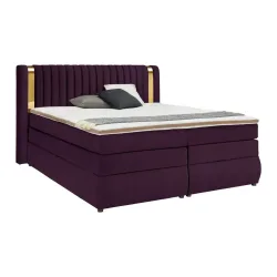 Boxspringbett Minola Gold Pflaume Ca. 180x200cm 180/200 cm Pflaume 