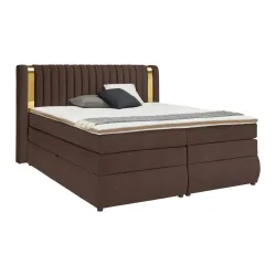Boxspringbett Minola Gold Haselnussfarben Ca. 180x200cm 180/200 cm Haselnussfarben 