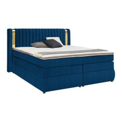 Boxspringbett Minola Gold Royalblau Ca. 160x200cm 160/200 cm Royalblau 