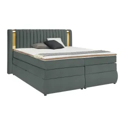 Boxspringbett Minola Gold Graphitfarben Ca. 180x200cm 180/200 cm Graphitfarben 