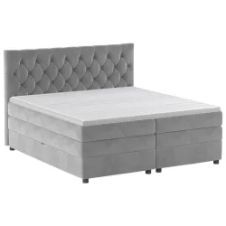Boxspringbett Chess Silberfarben Ca. 140x200cm 140/200 cm Silberfarben 